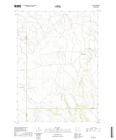 United States Geological Survey Kyle NE, SD (2021, 24000-Scale) digital map