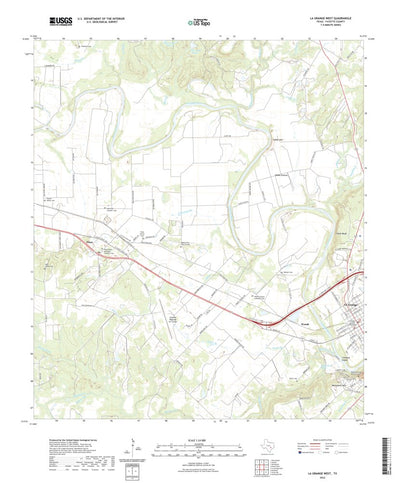 United States Geological Survey La Grange West, TX (2022, 24000-Scale) digital map