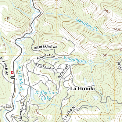 United States Geological Survey La Honda, CA (2021, 24000-Scale) digital map