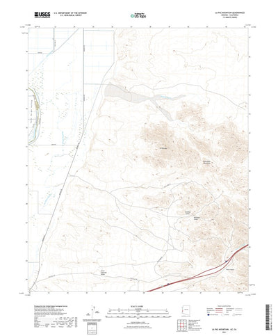 United States Geological Survey La Paz Mountain, AZ (2021, 24000-Scale) digital map