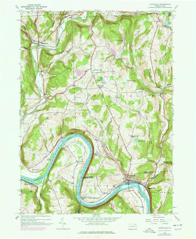 United States Geological Survey Laceyville, PA (1945, 24000-Scale) digital map