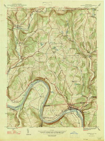 United States Geological Survey Laceyville, PA (1947, 24000-Scale) digital map