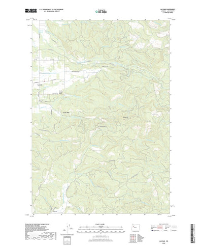 United States Geological Survey Lacomb, OR (2020, 24000-Scale) digital map