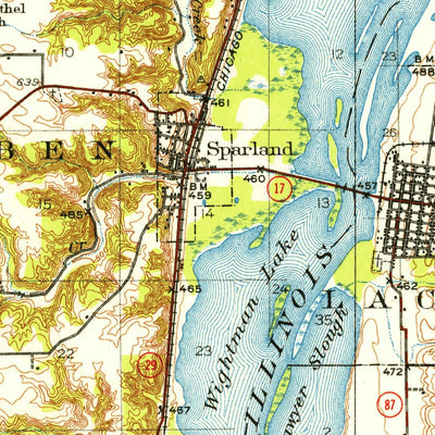 United States Geological Survey Lacon, IL (1933, 62500-Scale) digital map