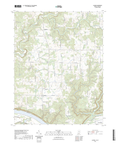 United States Geological Survey Laconia, IN (2022, 24000-Scale) digital map
