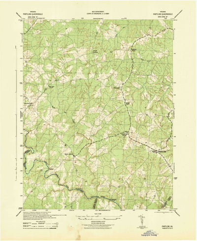 United States Geological Survey Lake Anna East, VA (1942, 31680-Scale) digital map