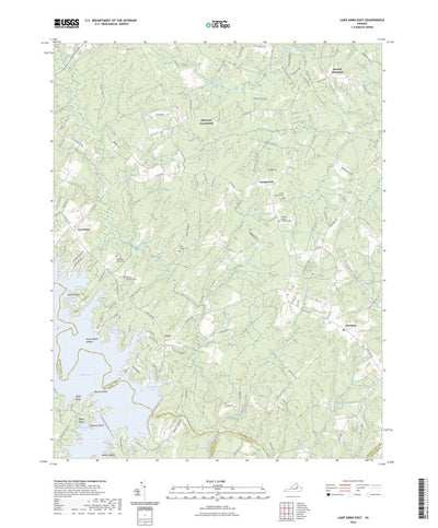 United States Geological Survey Lake Anna East, VA (2022, 24000-Scale) digital map