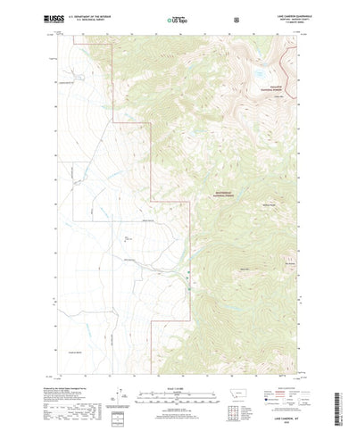 United States Geological Survey Lake Cameron, MT (2020, 24000-Scale) digital map