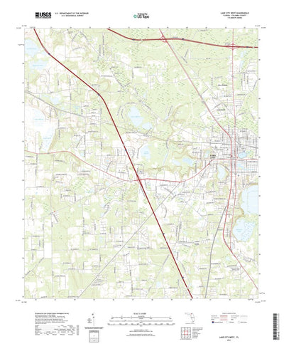 United States Geological Survey Lake City West, FL (2021, 24000-Scale) digital map