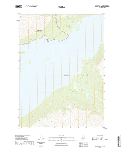 United States Geological Survey Lake Clark B-3 SW, AK (2020, 25000-Scale) digital map