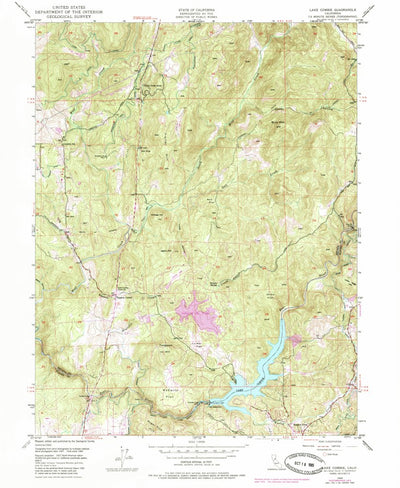 United States Geological Survey Lake Combie, CA (1949, 24000-Scale) digital map