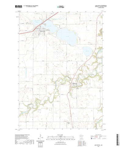 United States Geological Survey Lake Crystal, MN (2022, 24000-Scale) digital map