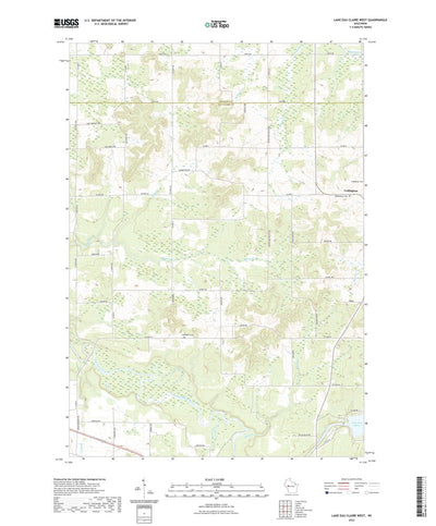 United States Geological Survey Lake Eau Claire West, WI (2022, 24000-Scale) digital map