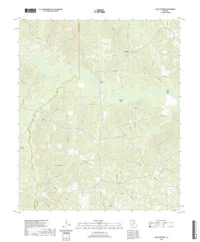 United States Geological Survey Lake Foursome, LA (2020, 24000-Scale) digital map