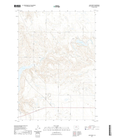 United States Geological Survey Lake Hurley, SD (2021, 24000-Scale) digital map