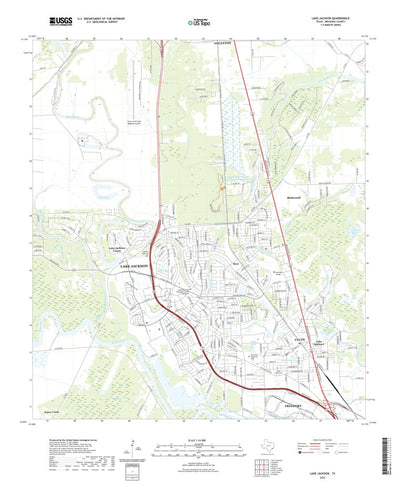 United States Geological Survey Lake Jackson, TX (2022, 24000-Scale) digital map