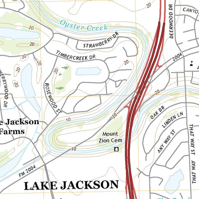 United States Geological Survey Lake Jackson, TX (2022, 24000-Scale) digital map