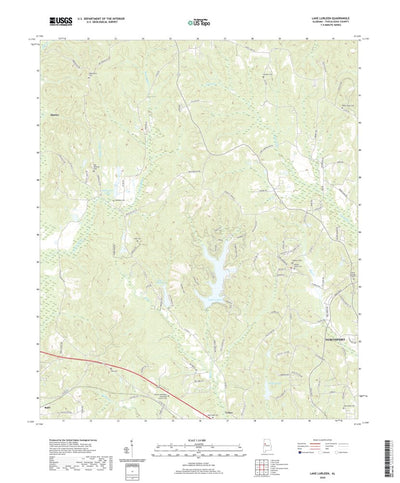 United States Geological Survey Lake Lurleen, AL (2020, 24000-Scale) digital map