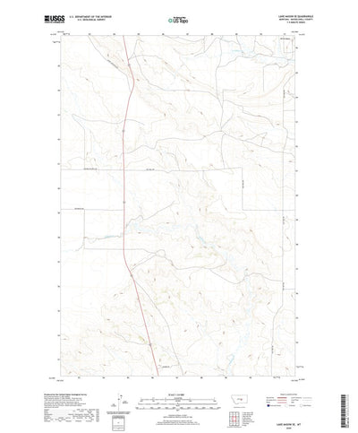 United States Geological Survey Lake Mason SE, MT (2020, 24000-Scale) digital map