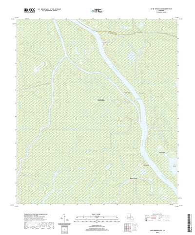 United States Geological Survey Lake Mongoulois, LA (2020, 24000-Scale) digital map