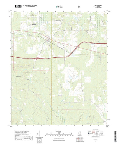 United States Geological Survey Lake, MS (2021, 24000-Scale) digital map