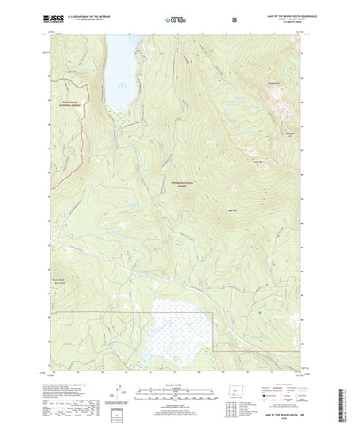 United States Geological Survey Lake of the Woods South, OR (2020, 24000-Scale) digital map