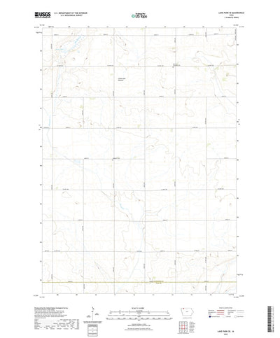 United States Geological Survey Lake Park SE, IA (2022, 24000-Scale) digital map