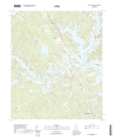United States Geological Survey Lake Sinclair West, GA (2020, 24000-Scale) digital map