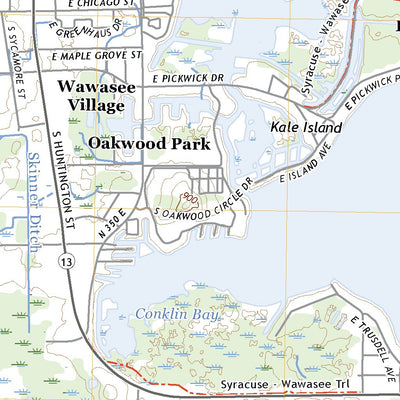 United States Geological Survey Lake Wawasee, IN (2022, 24000-Scale) digital map