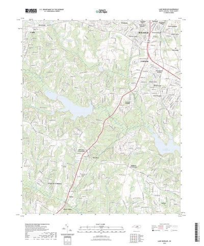 United States Geological Survey Lake Wheeler, NC (2022, 24000-Scale) digital map