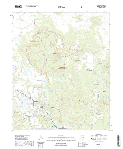 United States Geological Survey Lakeside, AZ (2021, 24000-Scale) digital map