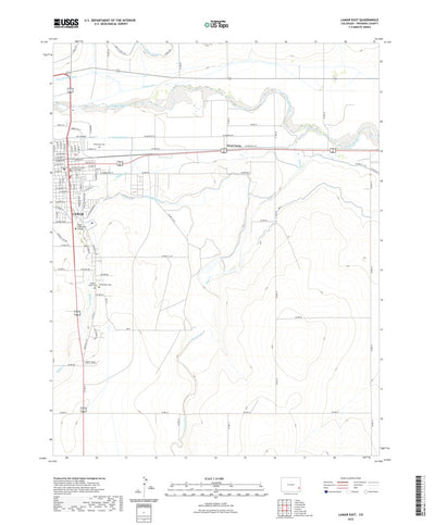 United States Geological Survey Lamar East, CO (2022, 24000-Scale) digital map