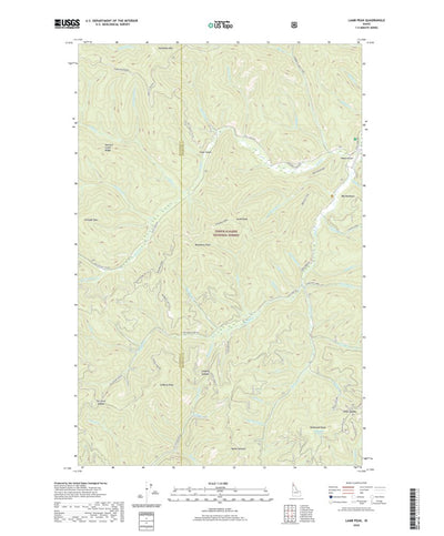 United States Geological Survey Lamb Peak, ID (2020, 24000-Scale) digital map