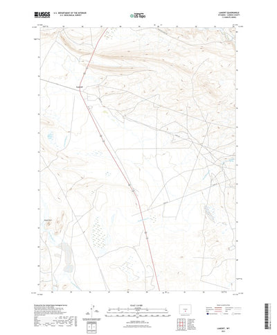 United States Geological Survey Lamont, WY (2021, 24000-Scale) digital map