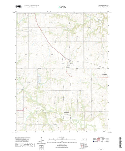 United States Geological Survey Lancaster, KS (2022, 24000-Scale) digital map