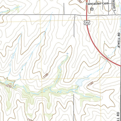 United States Geological Survey Lancaster, KS (2022, 24000-Scale) digital map