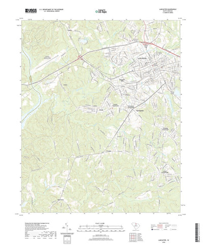 United States Geological Survey Lancaster, SC (2020, 24000-Scale) digital map