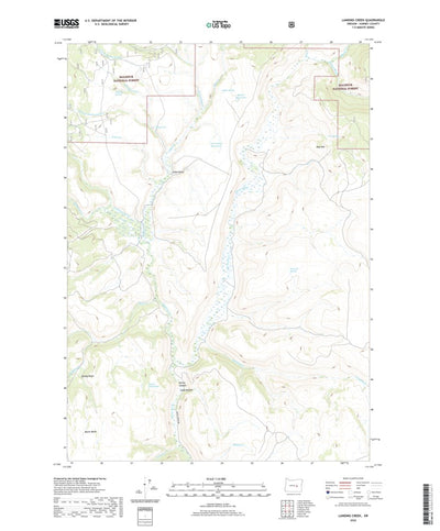 United States Geological Survey Landing Creek, OR (2020, 24000-Scale) digital map