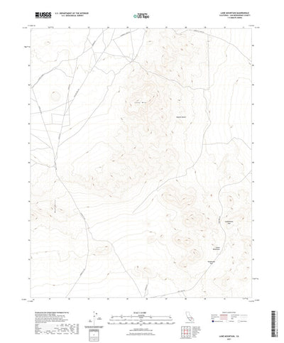 United States Geological Survey Lane Mountain, CA (2021, 24000-Scale) digital map