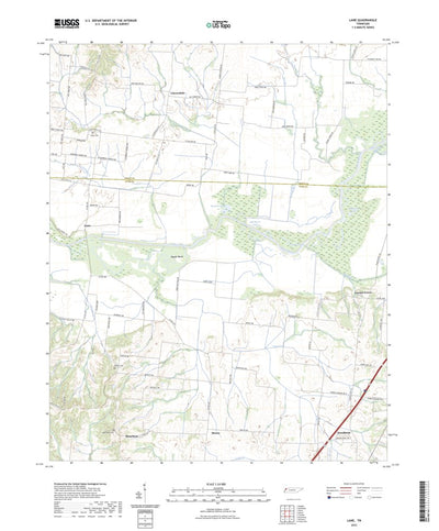 United States Geological Survey Lane, TN (2022, 24000-Scale) digital map
