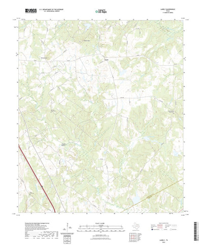 United States Geological Survey Lanely, TX (2022, 24000-Scale) digital map