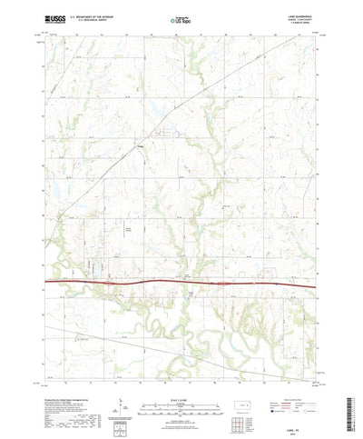 United States Geological Survey Lang, KS (2022, 24000-Scale) digital map