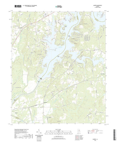 United States Geological Survey Laniers, AL (2020, 24000-Scale) digital map