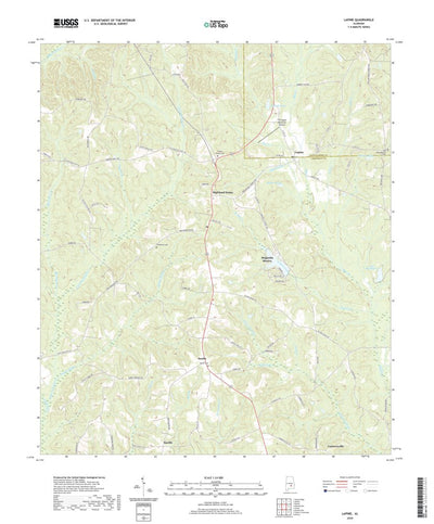 United States Geological Survey Lapine, AL (2020, 24000-Scale) digital map