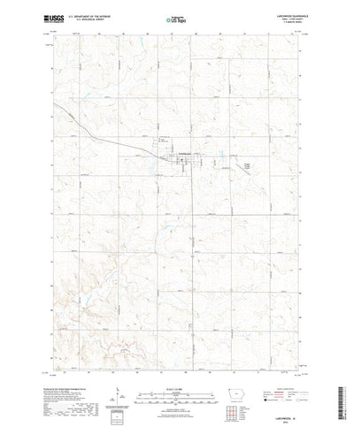 United States Geological Survey Larchwood, IA (2022, 24000-Scale) digital map