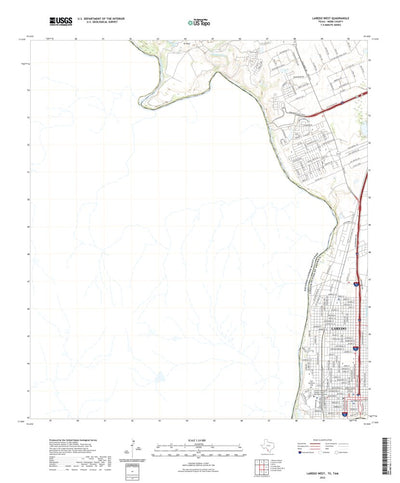 United States Geological Survey Laredo West, TX (2022, 24000-Scale) digital map