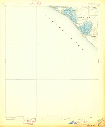 United States Geological Survey Las Bolsas, CA (1896, 62500-Scale) digital map