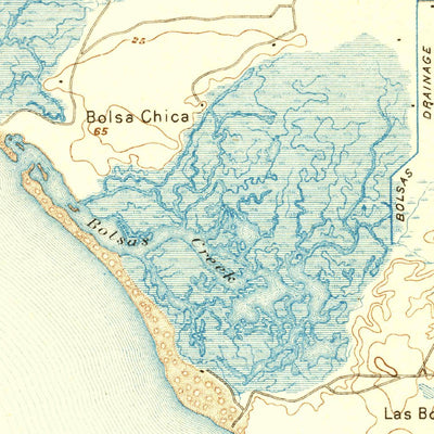 United States Geological Survey Las Bolsas, CA (1896, 62500-Scale) digital map