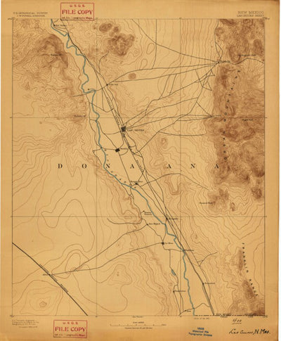 United States Geological Survey Las Cruces, NM-TX (1893, 125000-Scale) digital map