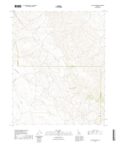 United States Geological Survey Las Yeguas Ranch, CA (2021, 24000-Scale) digital map